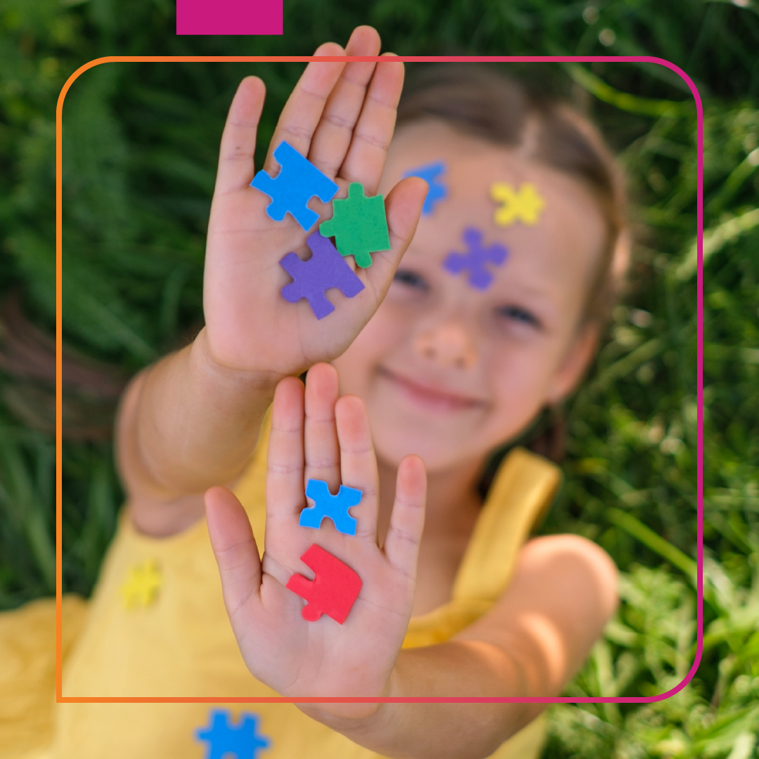Girl with puzzle